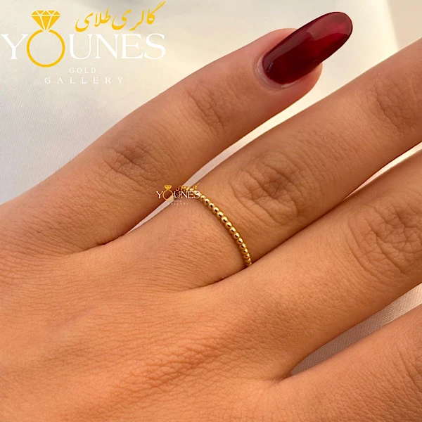 انگشتر گوی ریز طلا